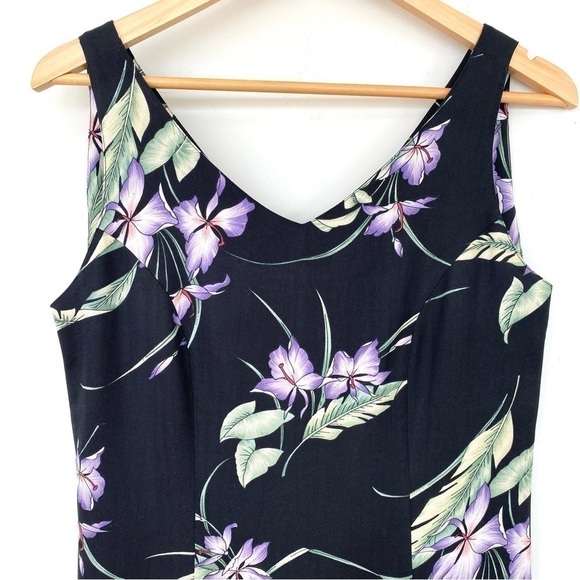 Tommy Bahama fitted sleeveless midi dress, v-neck, floral print, 💯 silk - Picture 5 of 12
